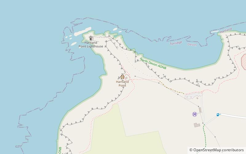 Latarnia morska Hartland Point location map