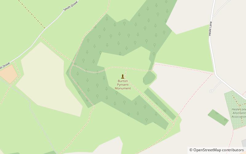 Burton Pynsent Monument location map