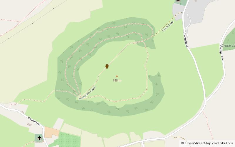 Cadbury Castle location map