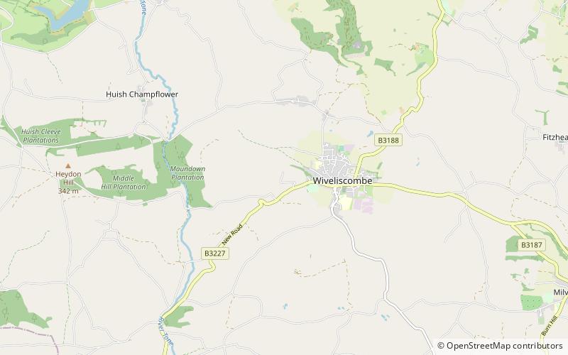abbotsfield wiveliscombe location map