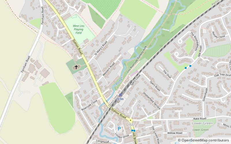 Liss Riverside Railway Walk South location map