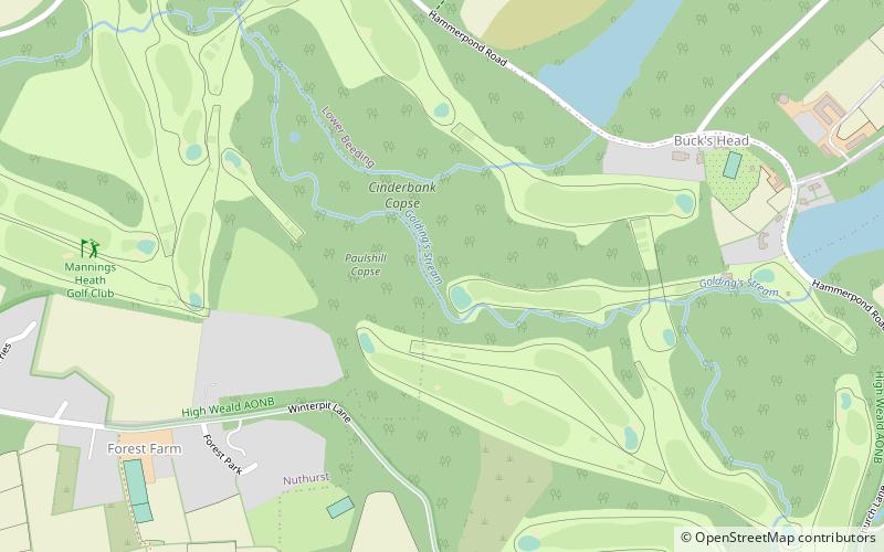 Mannings Heath Golf Club location map