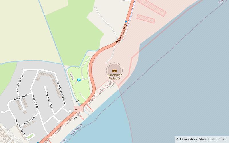 Dymchurch Redoubt location map