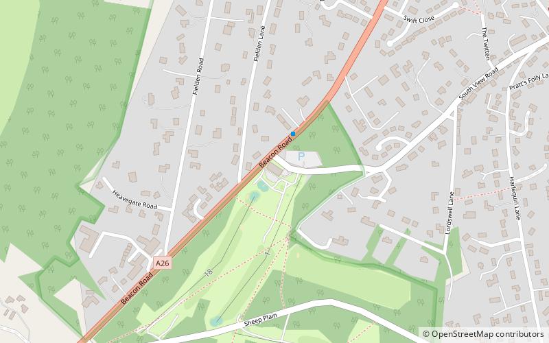 Crowborough Beacon Golf Club location map