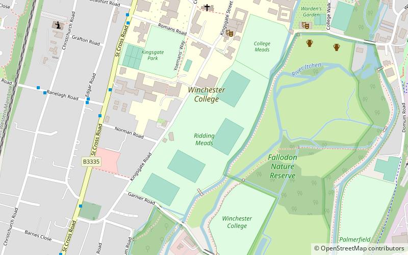 Winchester College Ground location map