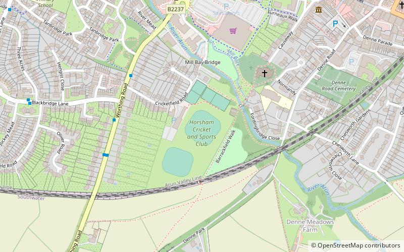 Horsham Cricket Club location map