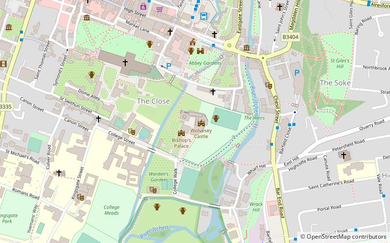 Wolvesey Castle location map