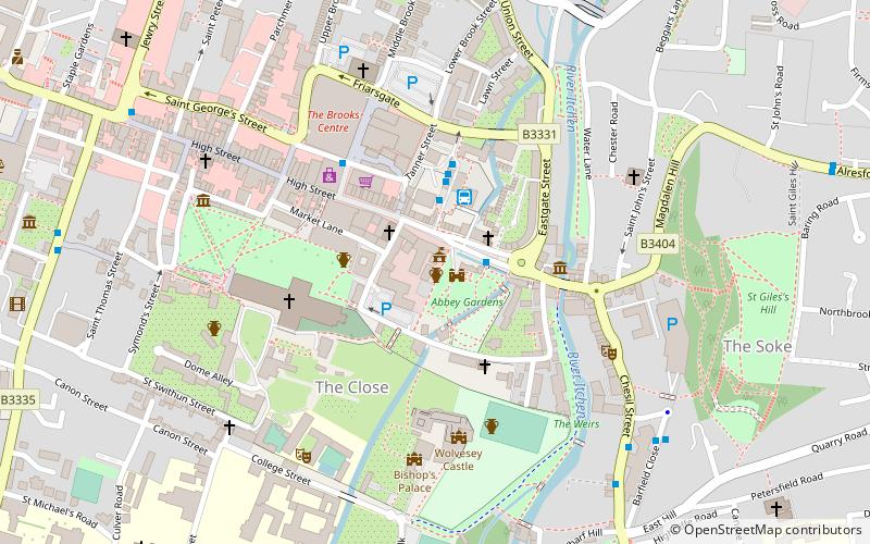 abbey gardens winchester location map