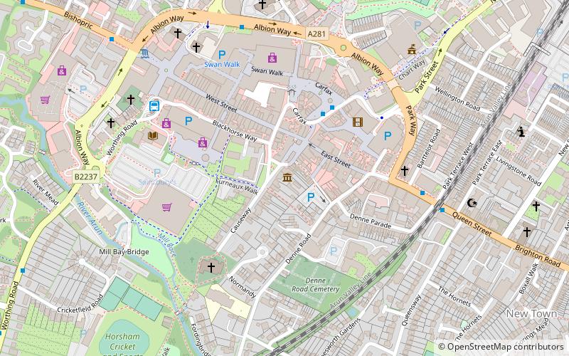 Horsham Museum location map