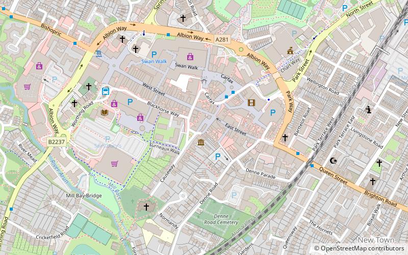Horsham Town Hall location map