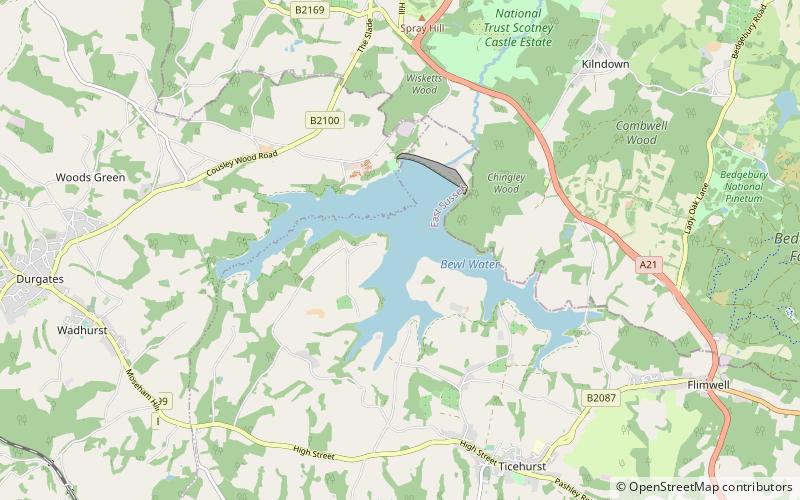 Bewl Water location map