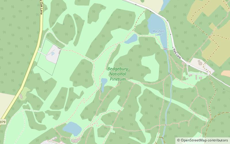The National Pinetum Bedgebury location map