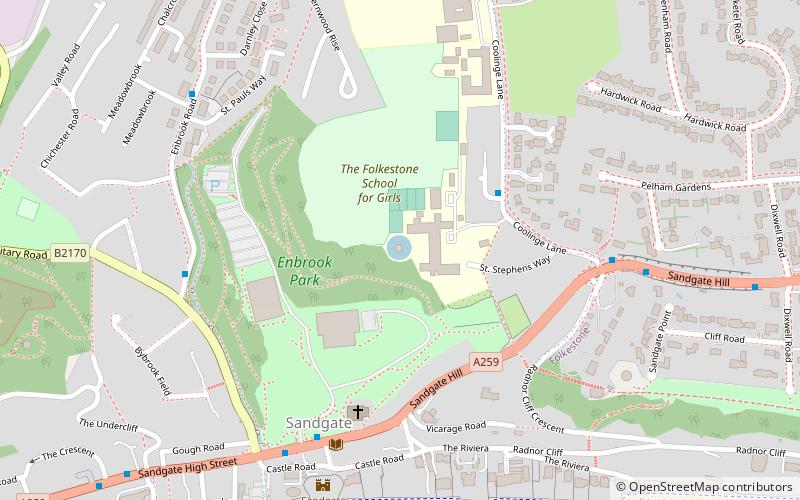 wieza martello folkestone location map