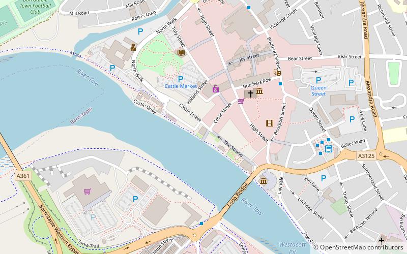 Barnstaple Castle location map