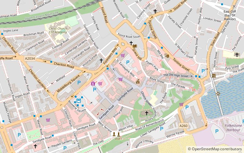 Folkestone Town Hall location map