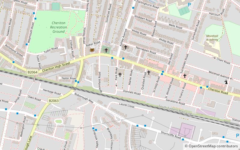 Cheriton location map