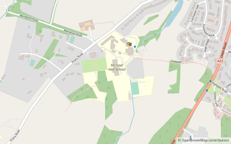 michael hall forest row location map