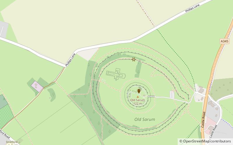 Old Sarum Cathedral location map