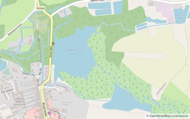 Alresford Pond location map