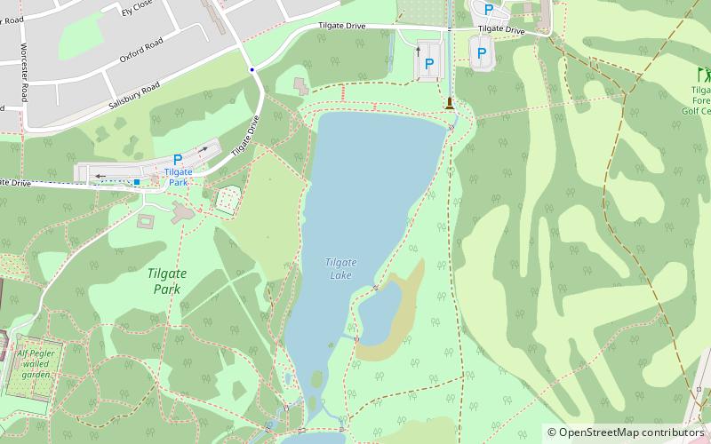 Tilgate Lake location map