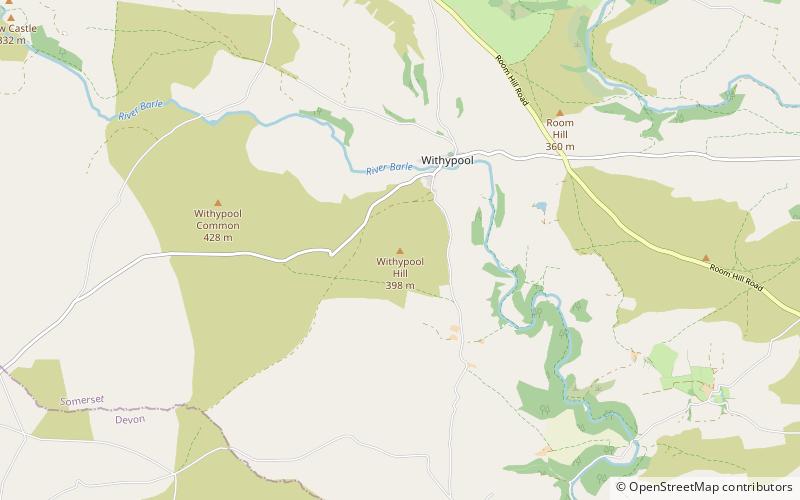 Withypool Stone Circle location map