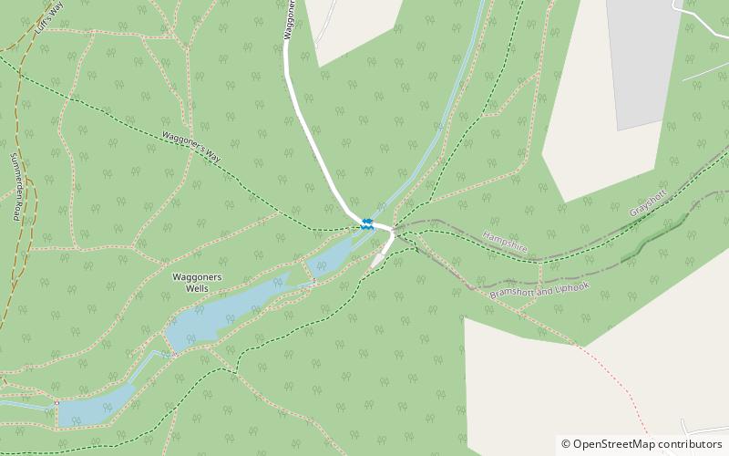Ludshott Common and Waggoners Wells location map