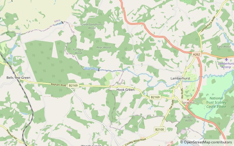 Bayham Old Abbey location map