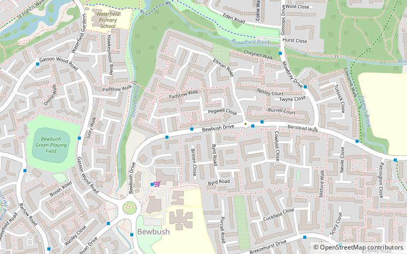 bewbush crawley location map