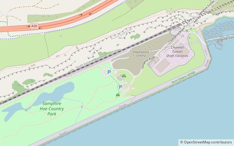 Samphire Hoe Country Park location map