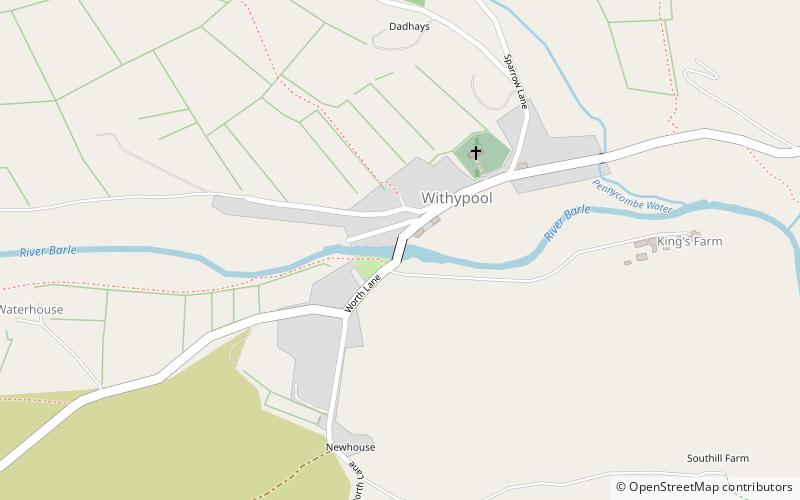 Withypool Bridge location map