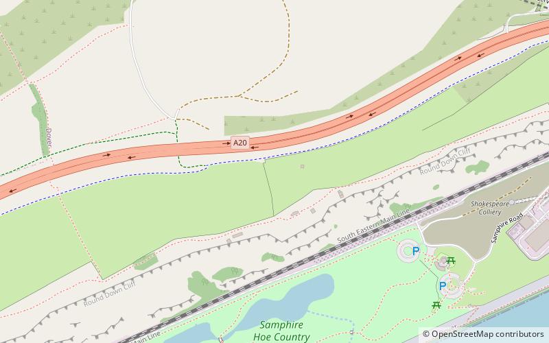 Hougham Battery location map