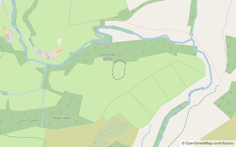 road castle exmoor national park location map