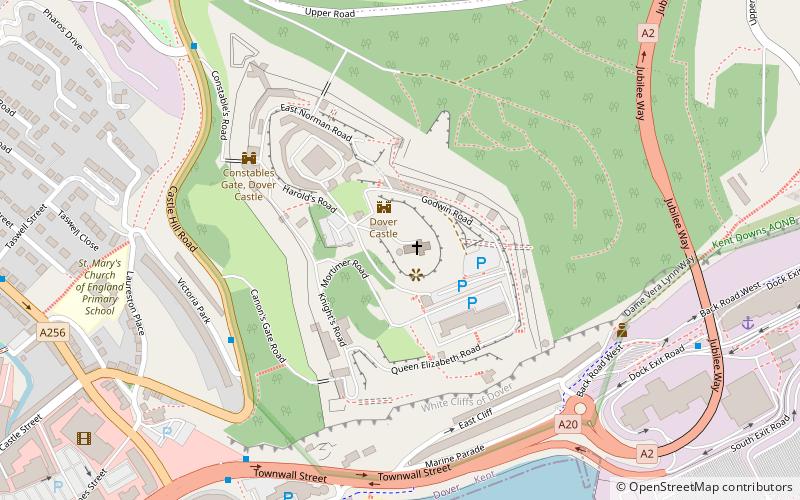 Dover Castle location map