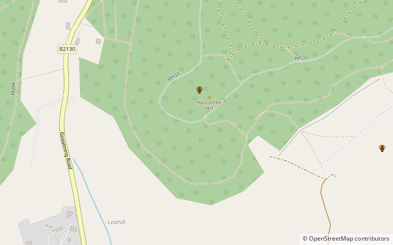 Hascombe Hill location map