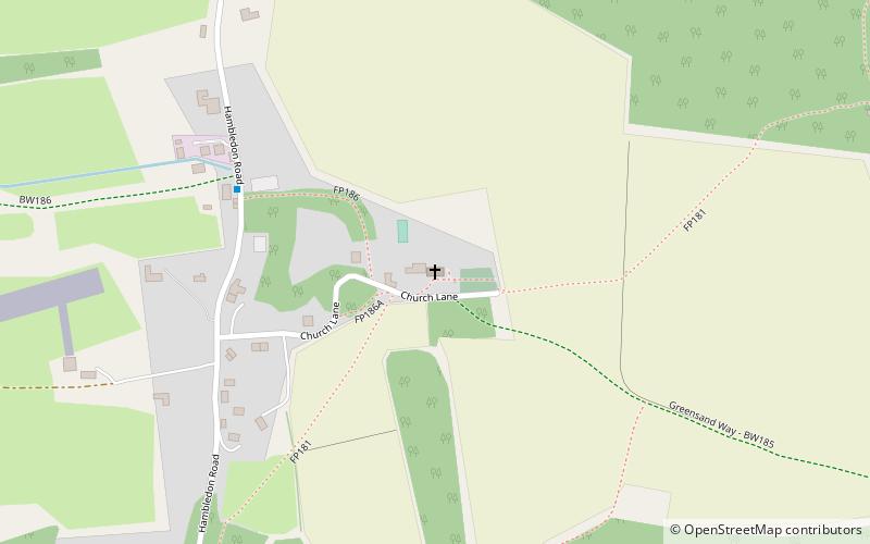 Hambledon Church location map