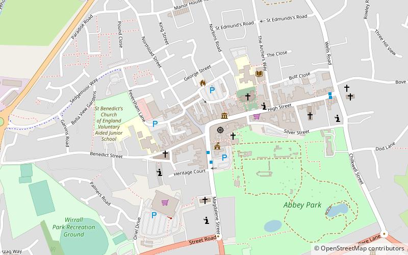Glastonbury Market Cross location map