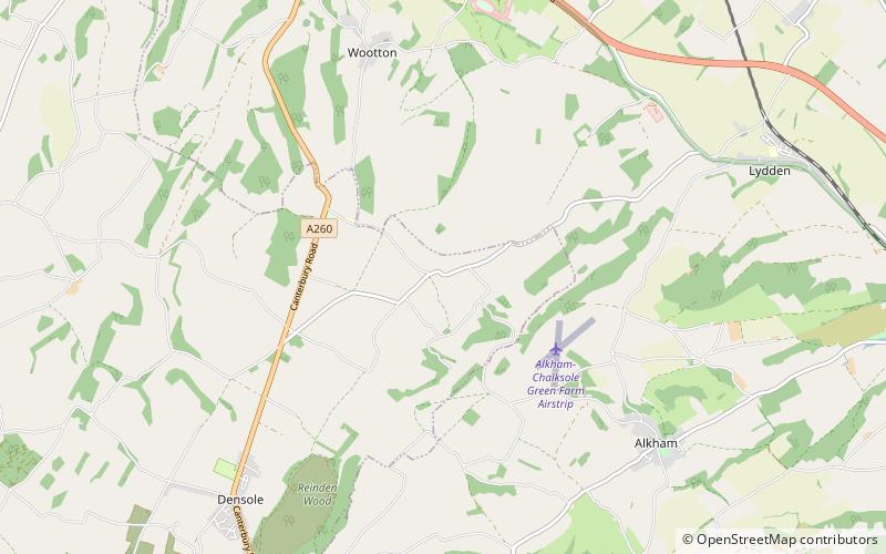 Swingfield Preceptory location map