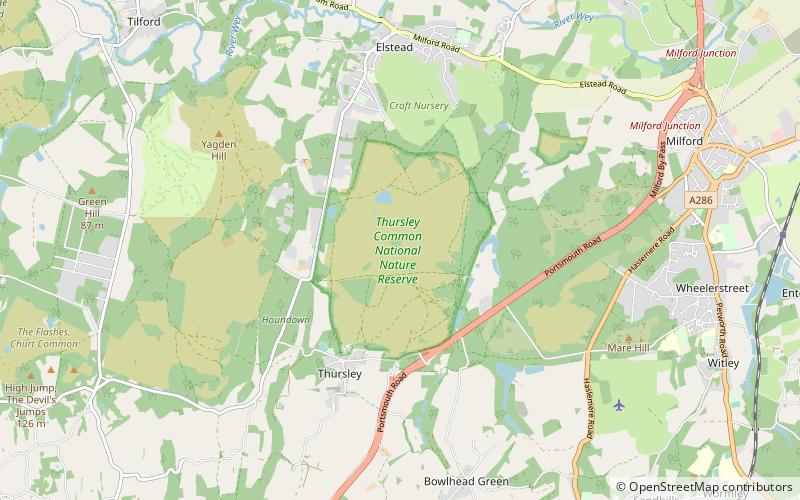thursley common elstead location map