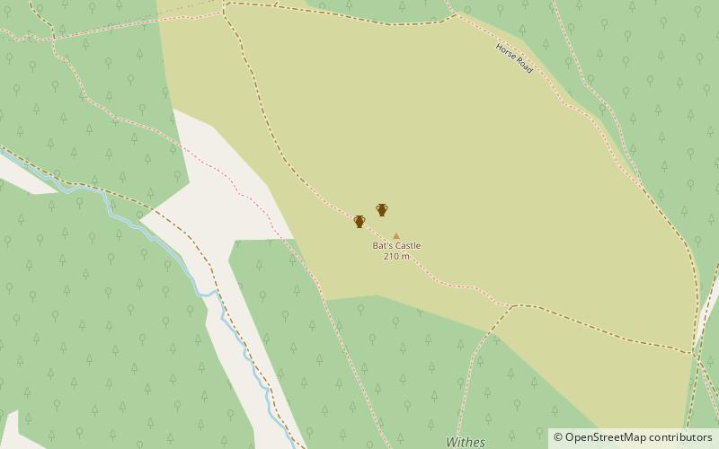bats castle exmoor national park location map