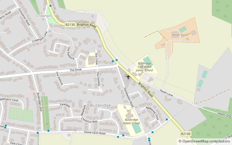 Busbridge War Memorial location map