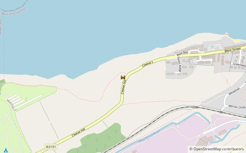 daws castle watchet location map