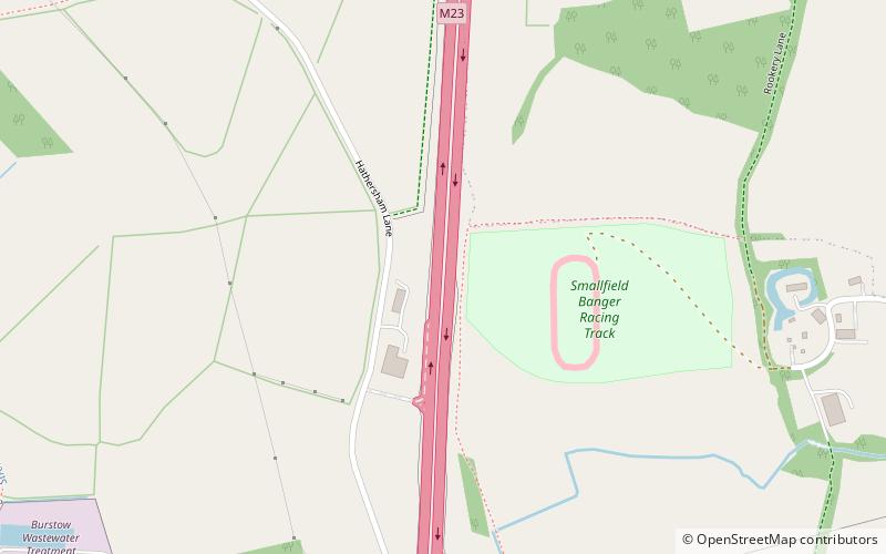 M23 motorway location map