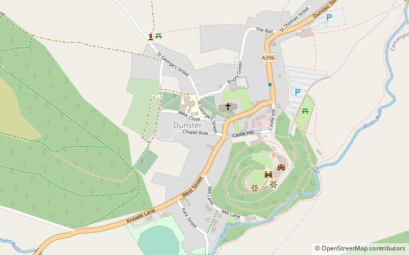 Dunster Priory location map