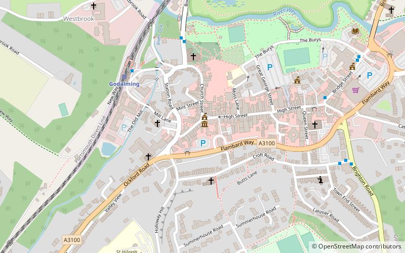 Godalming Museum location map