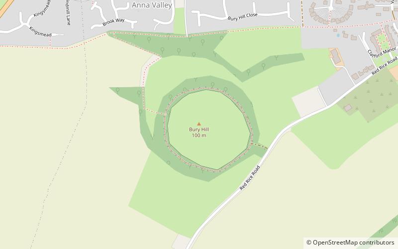 Bury Hill location map