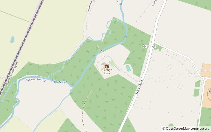 olantigh kent downs location map