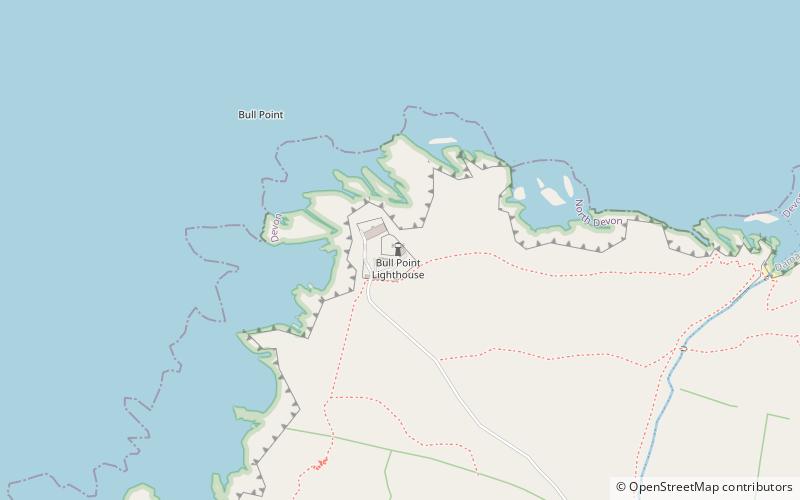 Latarnia morska Bull Point location map