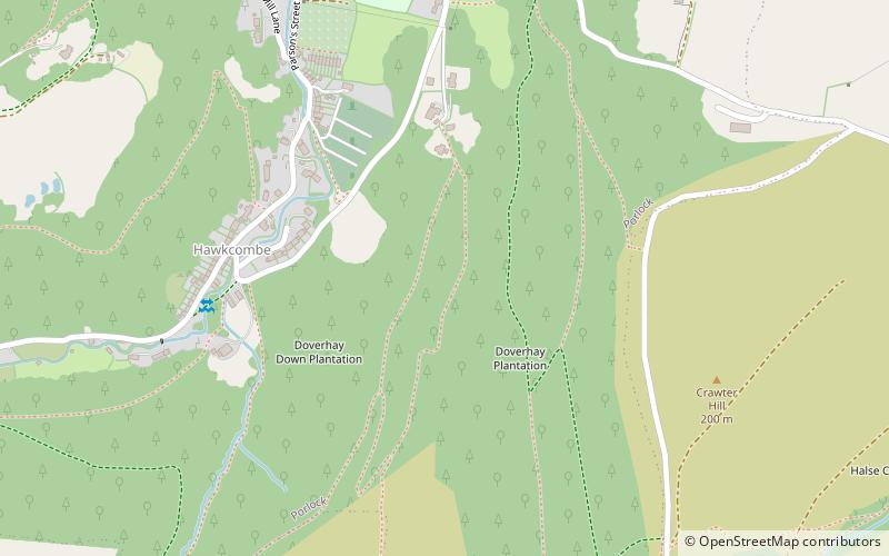 Hawkcombe Woods location map