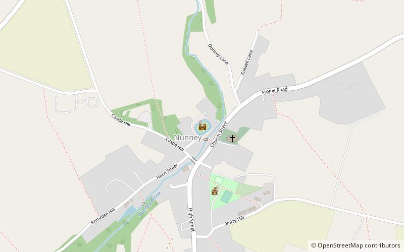 Nunney Castle location map