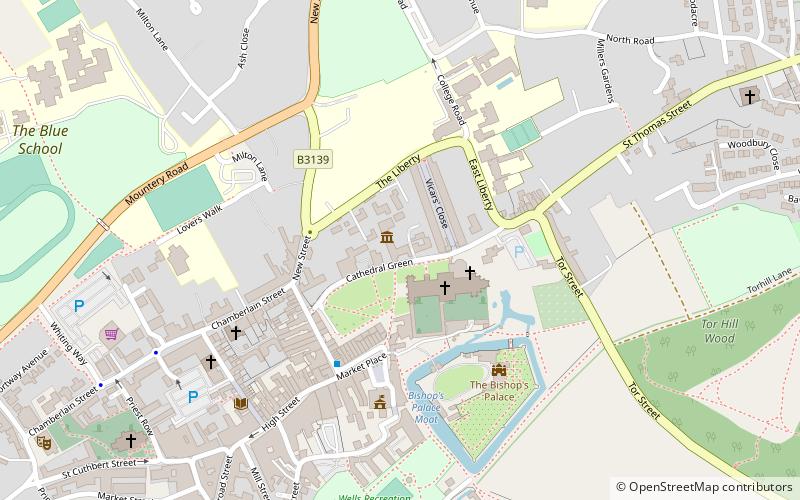 Wells and Mendip Museum location map